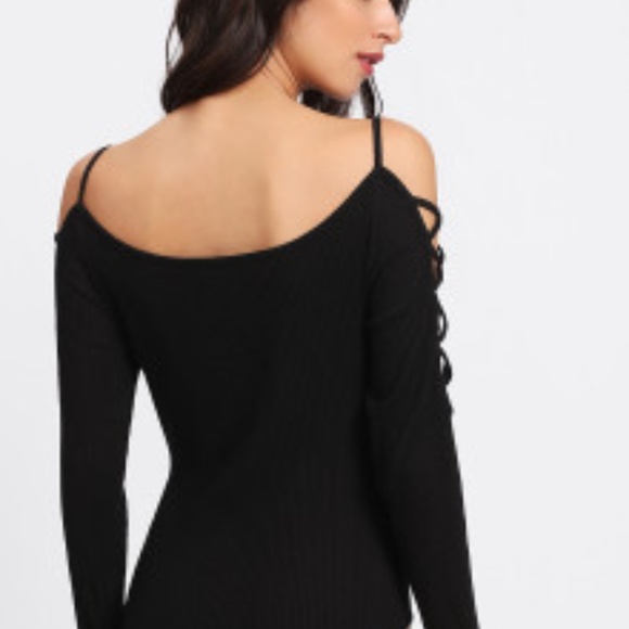 Ribbed Criss Cross Bodysuit - Picture 3 of 4